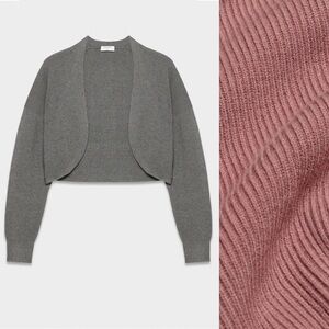 Like New Decision Shrug in Sundried Red (dark pink) Size M - Aritzia Babaton